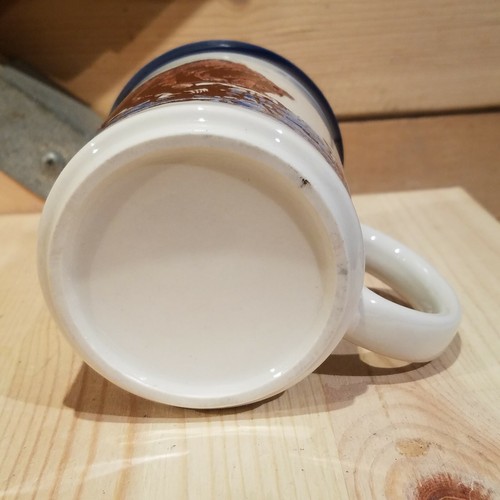 Brown Grizzly Bear Catching Fish Scene Coffee Mug Cup w/Blue Rim - Swanky Barn - Picture 11 of 12