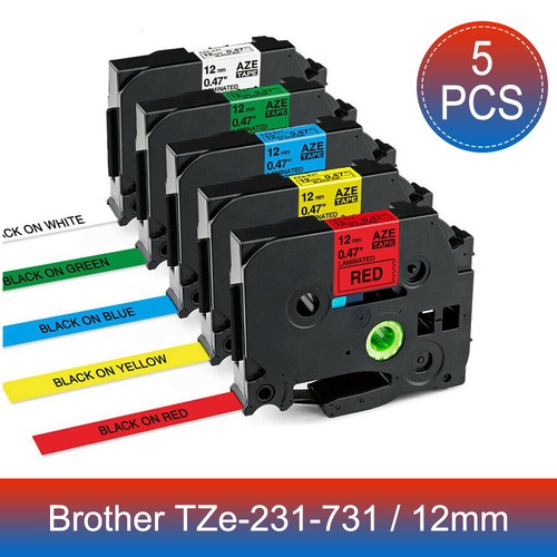Schriftband TZe-231 12mm Kompatibel für Brother P-Touch H100LB E100 H105 1090 - Bild 19 von 19