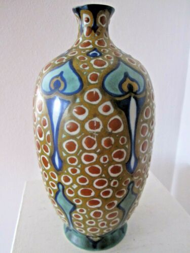 Antike Gouda Vase Nr. 507 Holland 1920 signiert auf der Unterseite - Afbeelding 1 van 6