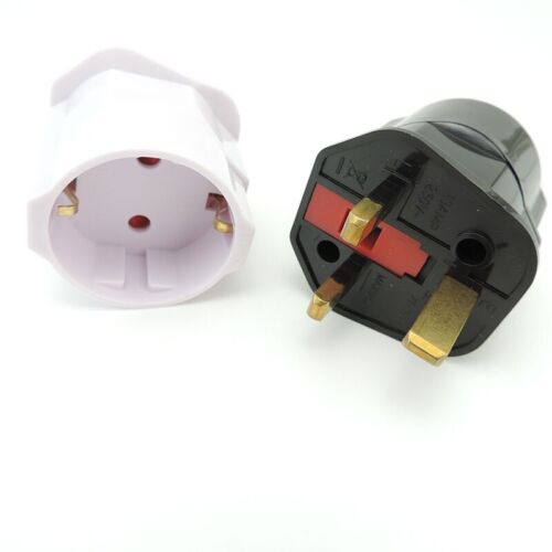 Adaptateur secteur universel 13A 250V cuivre UE Corée Allemagne France vers Royaume-Uni prise fusionnée - Photo 2/6