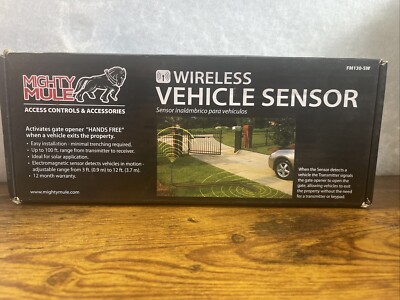NEW! MIGHTY MULE FM130-SW, Activates Gate Opener Hands Free Vehicle Exits