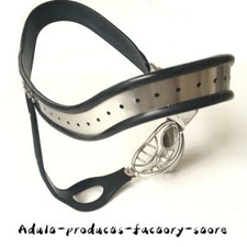 Stainless Steel Closed Cage Slaves Restraint Device Silicon Male Chastity Belt
