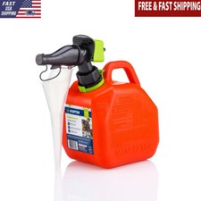 1 Gallon SmartControl Gas Can W/ Funnel Easy Flow Fast Fill Emergency Use