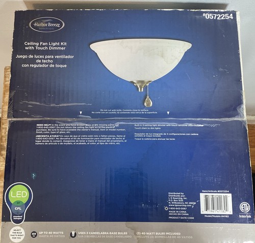 HARBOR BREEZE LED Ceiling Fan Light Kit With Touch Dimmer - Picture 2 of 2