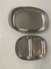 2-Cultura Stainless Serving Trays From Sweeden