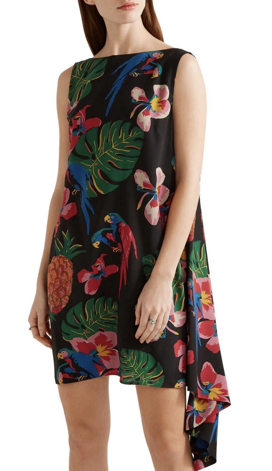 VALENTINO GARAVANI Drappeggiato stampato seta crepe de chine mini piccolo $2950