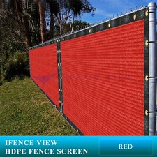 Ifenceview 11FT Width Red Fence Privacy Screen Net Mesh Awning Canopy Patio Top