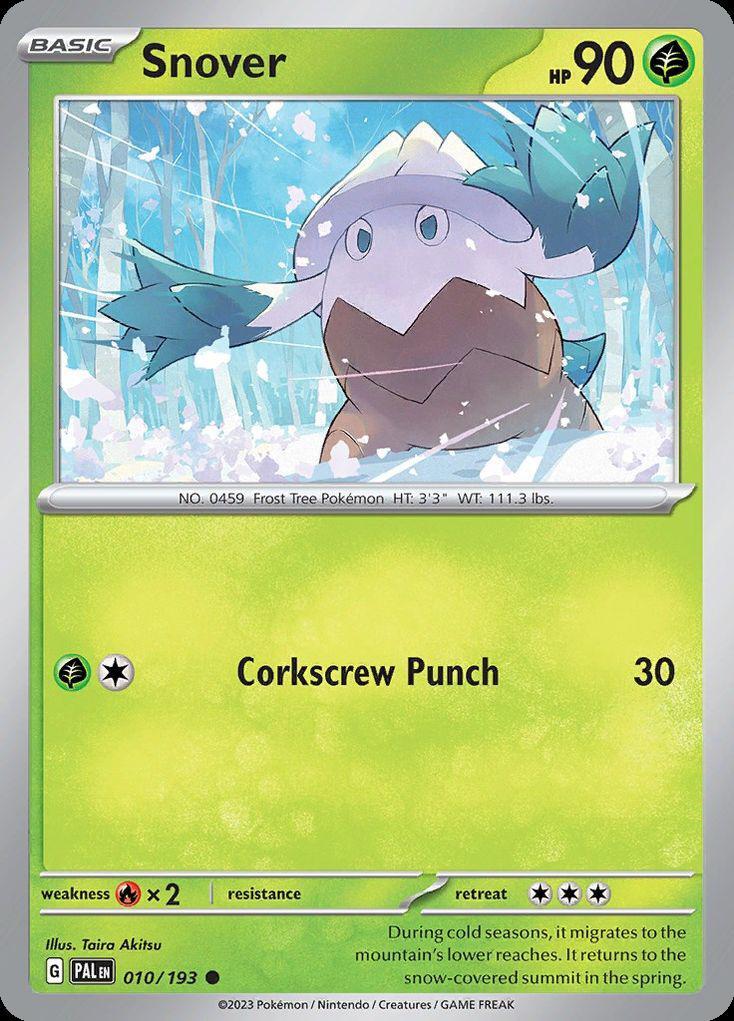 Pokemon Snover (10/290) Paldea Evolved LP REVERSE HOLO
