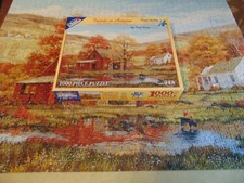 White Mountain Friends in Autumn Jigsaw Puzzle 1000 Larger Piece Complete