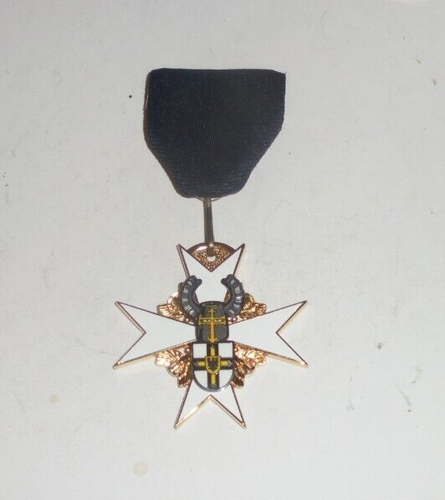 Mittelalterliche Kreuzzüge Deutscher Ritter Kommandant Adler Kriegsschlacht Kreuz Medaille Abzeichen - Bild 2 von 3