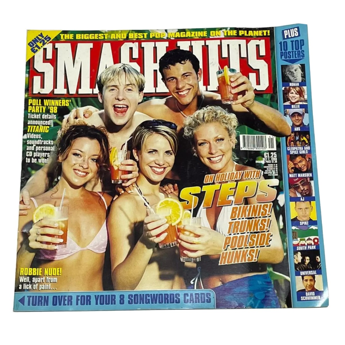 Vintage Smash Hits UK Music Magazine,OCT 1998,Steps,Scott