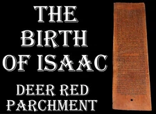 TORAH BIBLE VELLUM MANUSCRIPT FRAGMENT/LEAF 300-350 YRS YEMEN The birth of Isaac