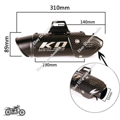 For Honda NC700 NC750X Until 2020 Exhaust Mid Connect Pipe Slip On Muffler Tips - Picture 2 of 12