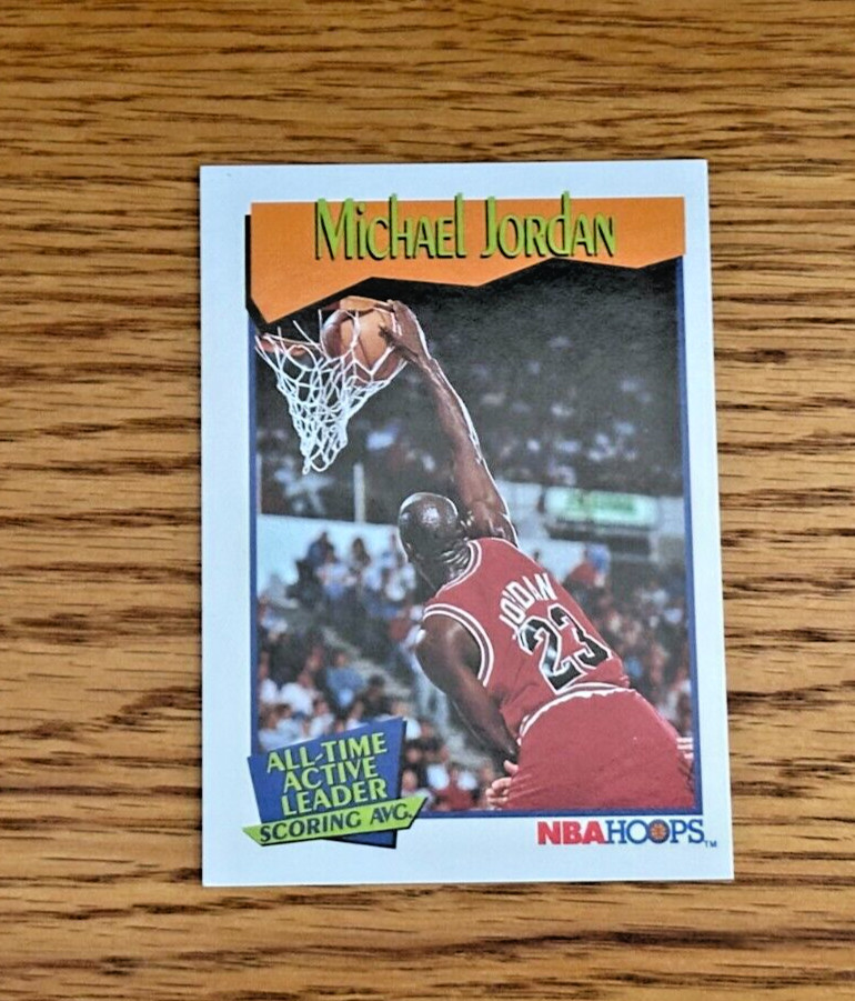 MICHAEL JORDAN 1991-92 NBA Hoops #536 Scoring Avg All-Time Active Leader