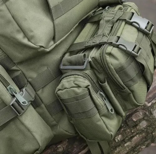Molle Assault 55L Militär Taktischer Rucksack + 3 Organizer Oliv - Bild 4 von 4