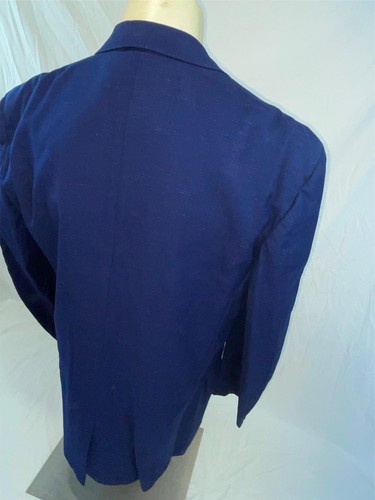 VTG 50S MENS 42 BLUE WOOL FLECK ROCKABILLY DROP LOOP SUIT JACKET CUFFED PANTS 34 - Picture 21 of 24