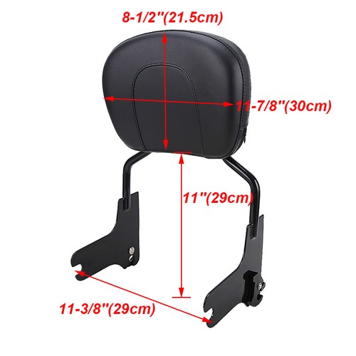 Sissy Bar Passenger Backrest W/ Pad For Harley Street Glide Road King CVO 97-08 - Imagen 14 de 32