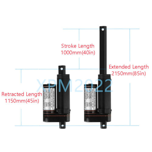 DC 24V 2~40inch 800N 2000N 3000N Electric Linear Actuator Motor Fast 5-20mm/s US - Picture 39 of 40