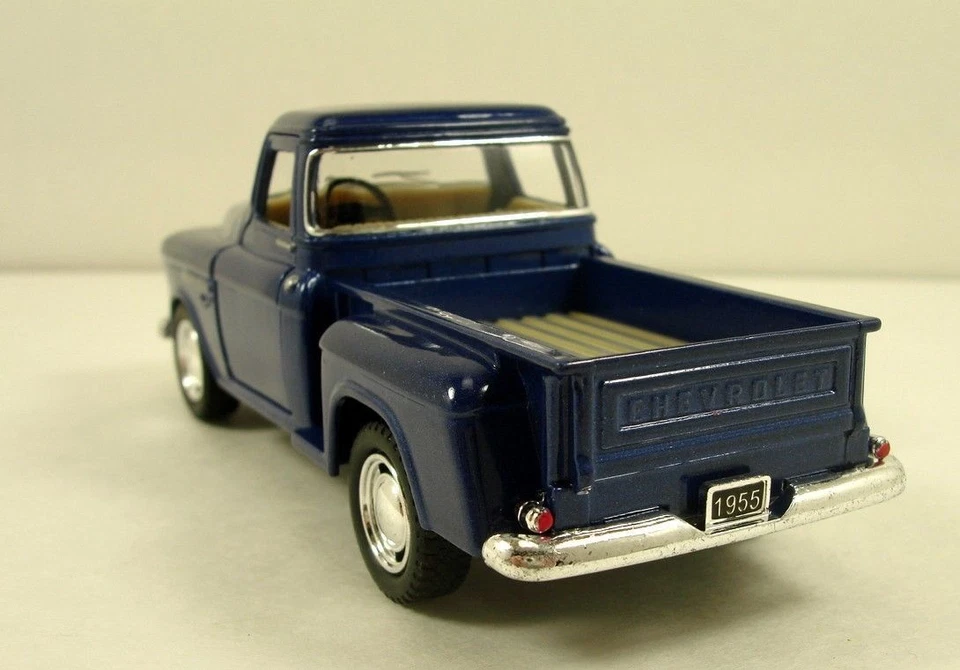 Chevy Stepside 3100 1955 5" camioneta pick up 1:32 diecast pequeña camioneta azul juguete Foto 4 de 4