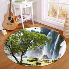 3D Waterfall Tree NAO4134 Game Rug Mat Elegant Photo Carpet Mat Fay