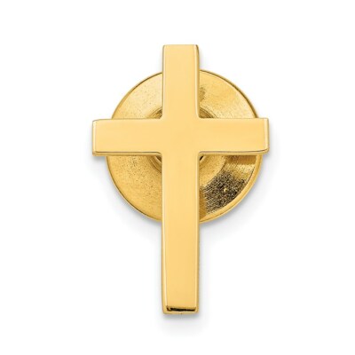 14k Yellow Gold Cross Tie Tac Inch