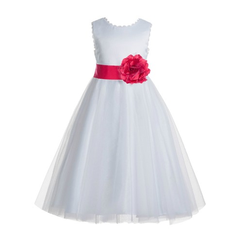 V-Back Lace Edge Ivory Flower Girl Dress Communion Dress Toddler Baptism Dresses - Picture 67 of 68