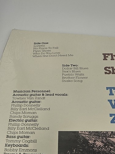 Sealed Townes Van Zandt - Flyin' Shoes - OVP. 1978 Tomate LP New Old Stock Lp - Bild 8 von 9