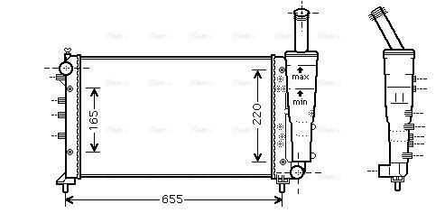 FTA2299 AVA Radiator FIT FIAT PUNTO (2000) 1.2 60