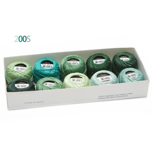 Cotton Pearl Thread 10 Assorted Colors Collection 5 Grams 40 Meters Ball 20 Sets - Picture 18 of 46