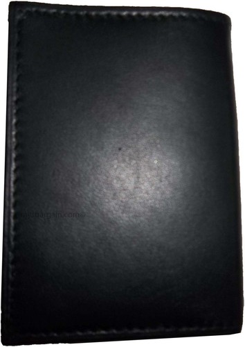 Estuche de negocios cuero para tarjeta de crédito 2 ranuras de identificación con foto transparente un bolsillo con cremallera - Imagen 5 de 12