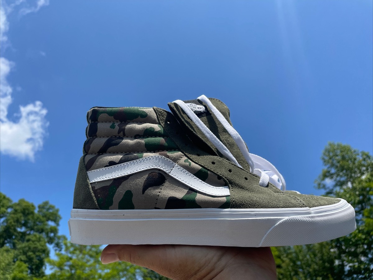 VANS SK8-MID PRO (CAMO) 8.5 スニーカー VANS SK8-HI Hunter Orange CAMOUFLAGE SKATEBOARD sz Womens 10 Mens