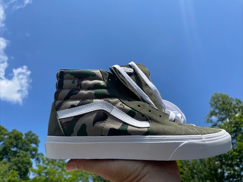 VANS SK8-HI Hunter Orange CAMOUFLAGE SKATEBOARD sz Womens 10 Mens 8.5 ❤️blt11j15 - Picture 3 of 18