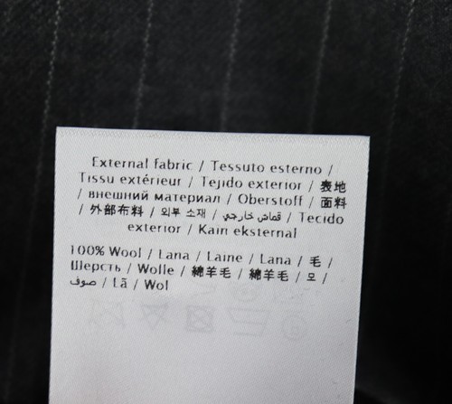 VALENTINO Sport Coat 46 (56 EU) Men's Wool Grey Stripe Double Breasted Oversized - Picture 8 of 12