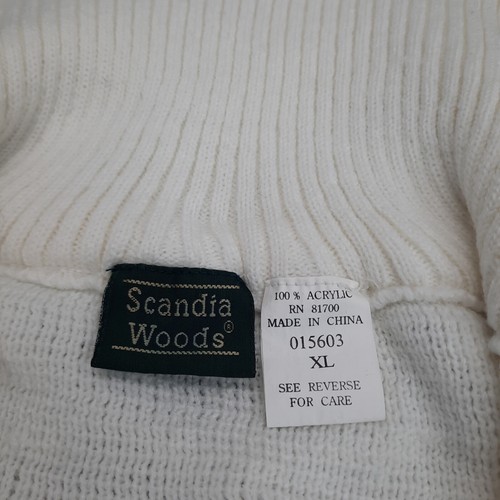 VTG Scandia Woods Cardigan Sweater Mens Size XL Nordic Fair Isle Deer 90s Ski - Picture 13 of 17
