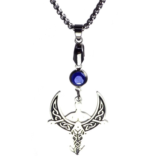 Moon Goddess Necklace Stainless Steel Aine Ishtar Rhiannon Wicca Pagan Pendant - Picture 1 of 5