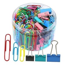 Paper Clips Binder Clips, 340PCS Paper Clips and Binder Clips Assorted MiX-340