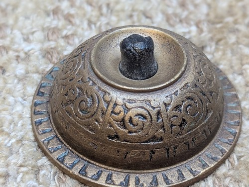 Antique Brass Push Button Door Bell Door Hardware - Picture 2 of 11