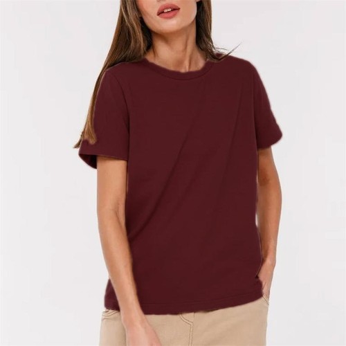 Women's Cotton Top Summer Short-Sleeved T-shirt Round Neck Fashion Casual - Picture 27 of 29