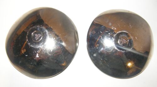 Dansk Silverplate Set of 2 MCM Metal Art Paperweights / Trinket Holders - Picture 2 of 8