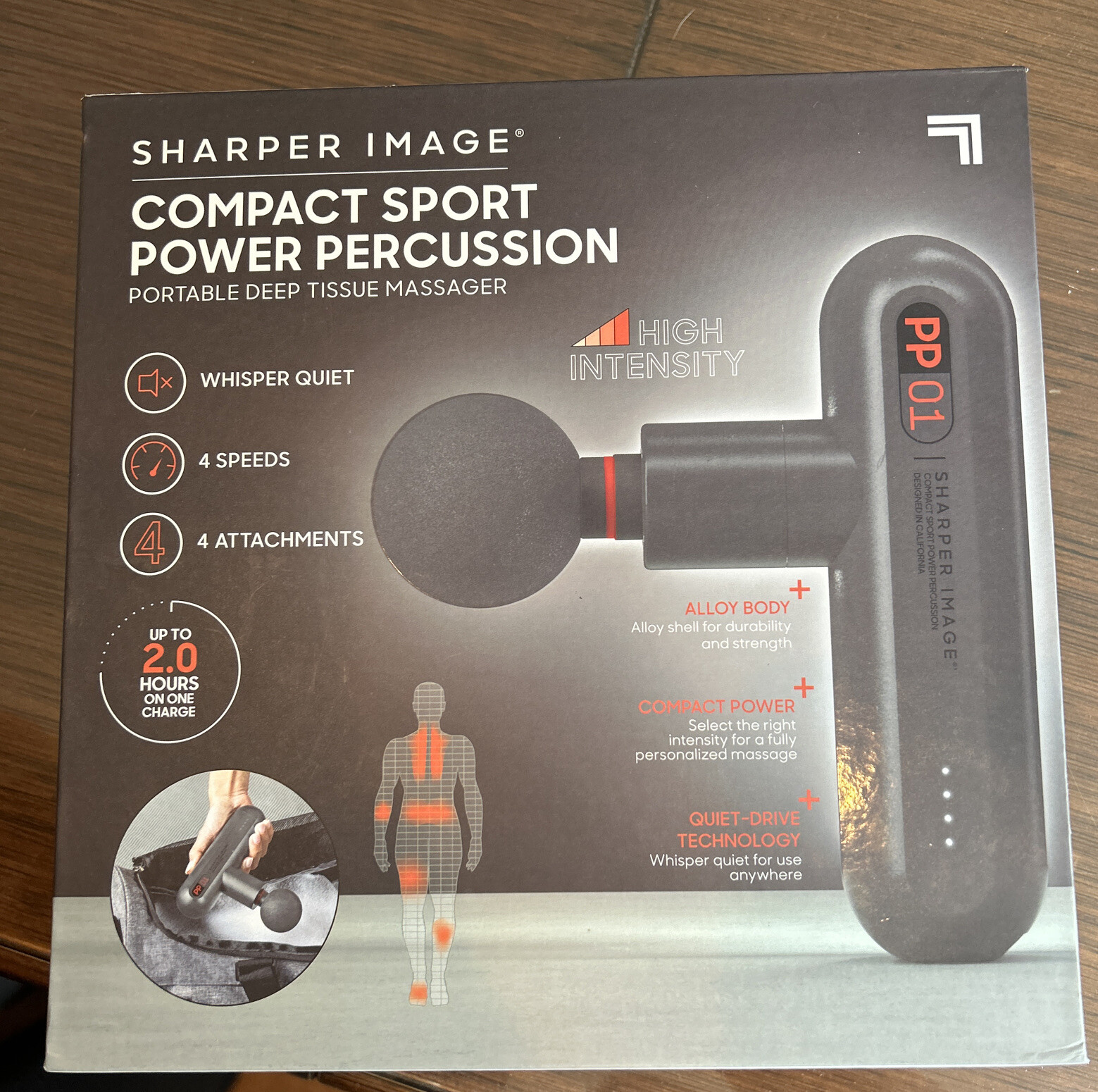 Sharper Image PP01 Compact Sport Power Percussion Massager 843479165944