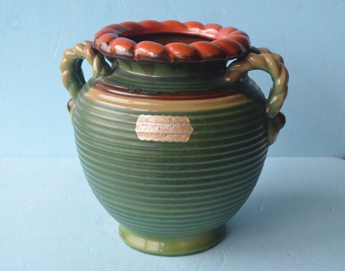 Prächtige Carstens Gräfenroda Henkelvase GUDRUN mit Henkeln 20 cm hoch Keramik