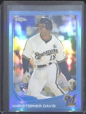 2013 Topps Chrome Blue Refractor Rookie #22 Khristopher Davis No 158 of 199