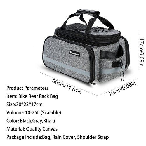 Fahrradkoffertasche Heckständer Wasserdicht Radfahren Fahrrad Tourenkoffer Tasche 20L UK - Bild 2 von 13