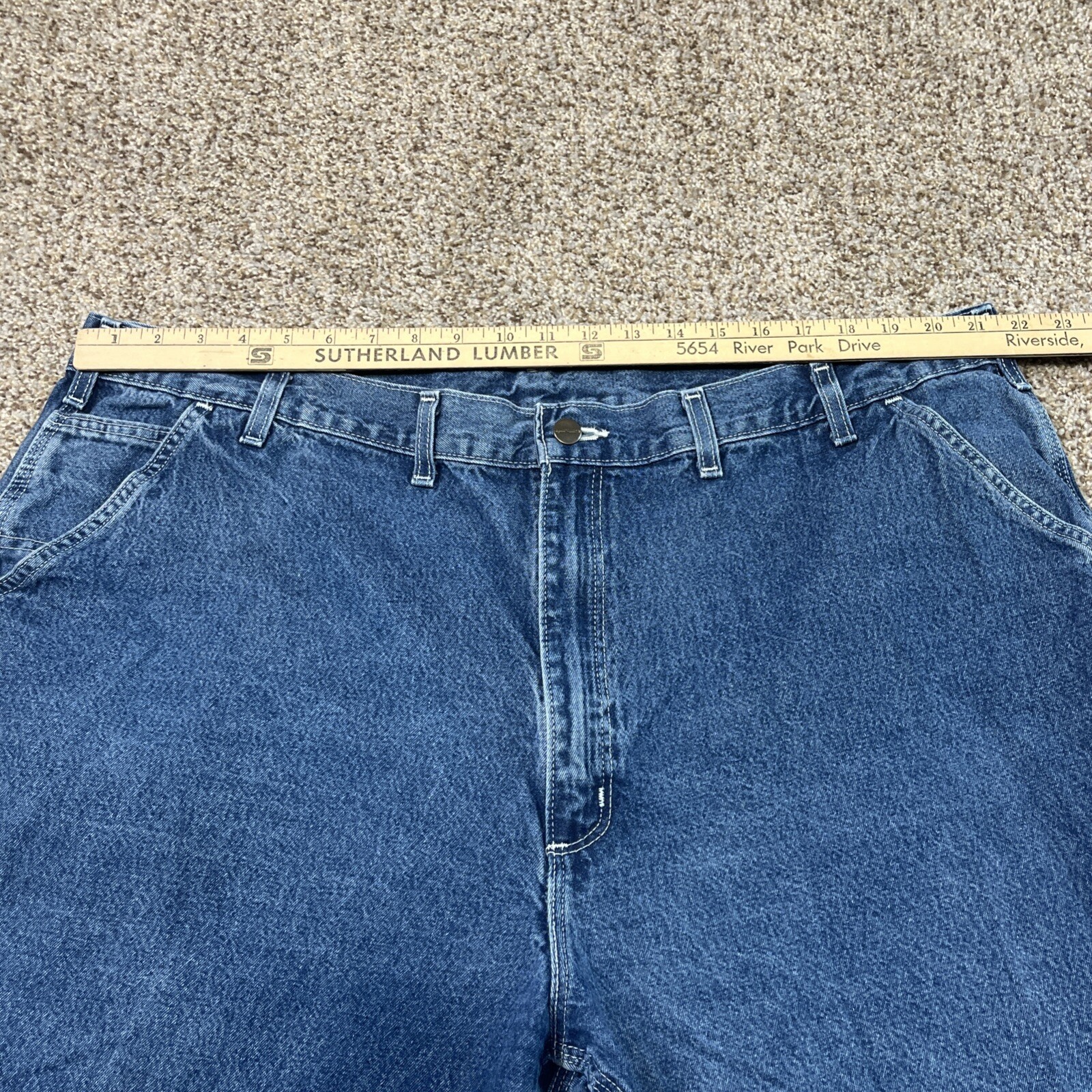 Carhartt Work Dungaree Loose Original Fit 46x30 Carpenter Cargo Jeans 43x28 - View 5