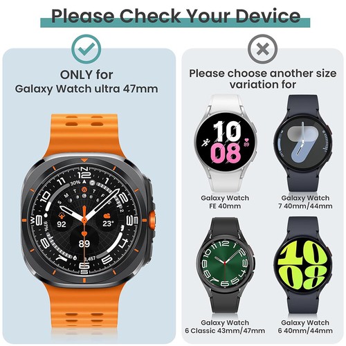 Coque rigide pour PC + verre trempé pour Samsung Galaxy Watch 7 Ultra 47 mm - Photo 2 sur 12