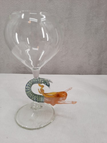 2004 Milon Townsend Blonde Mermaid Wine Goblet Glass - Picture 5 of 10