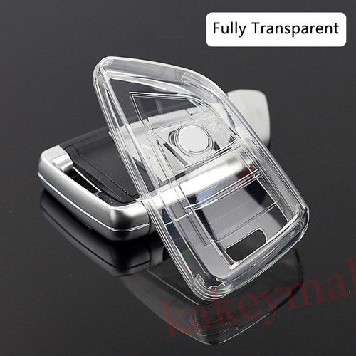 Transparent Key Case Bag Shell Fob Holder For BMW 1 2 5 6 7 Series X1 X3 X4 X5 - Foto 9 di 10