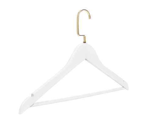 Kleiderbügel Holz Hemdenbügel Gold Optik Jackenbügel Holzkleiderbügel Holzbügel - Bild 7 von 9