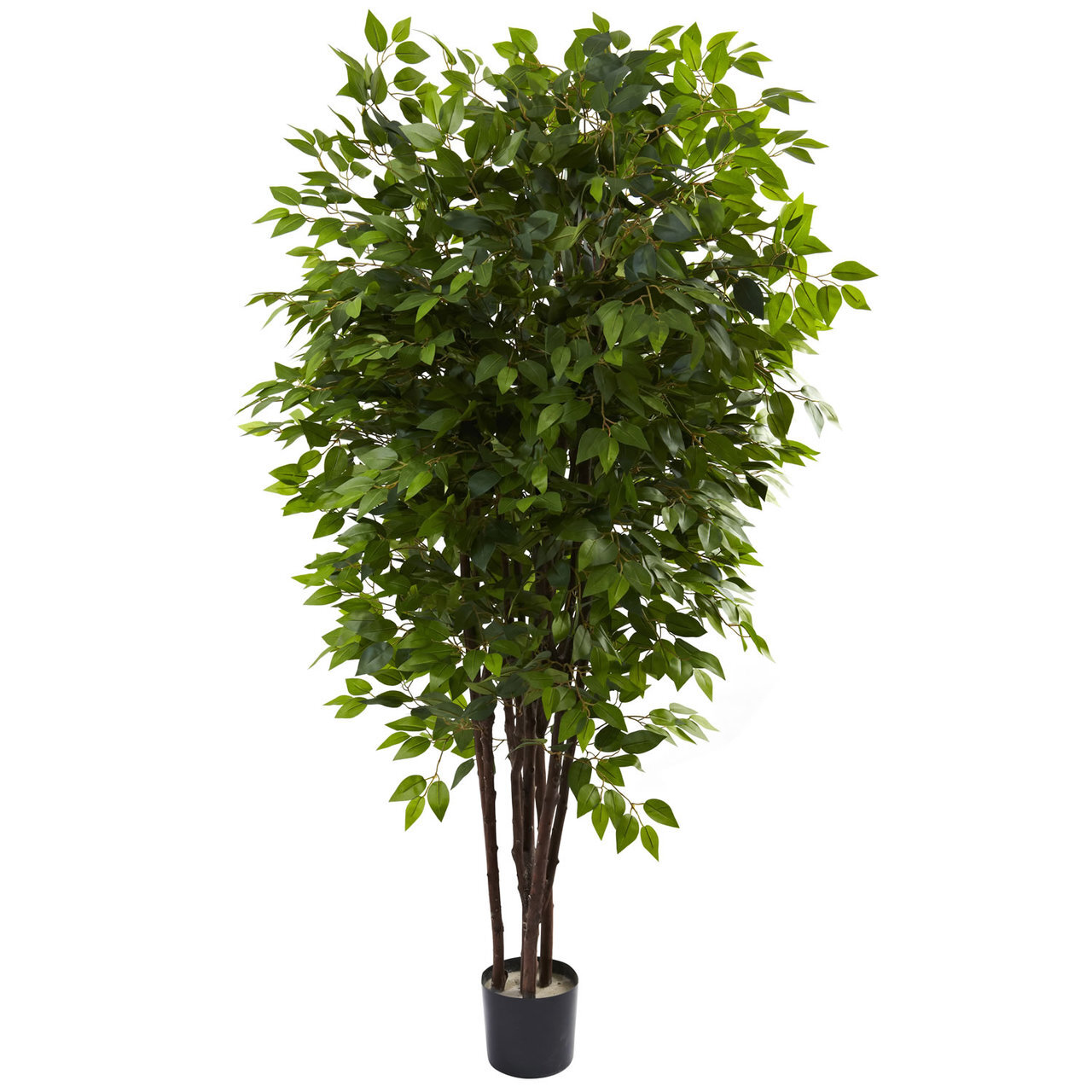 6.5ft Premium Silk Faux Ficus Tree for Home Decor