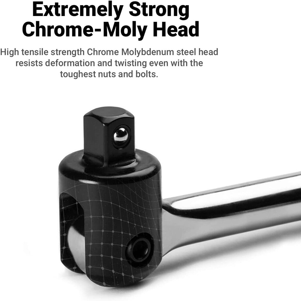 1/2 Inch Drive Breaker Bar Tool For Socket Wrench CrV Steel 18 Long Handle eBay